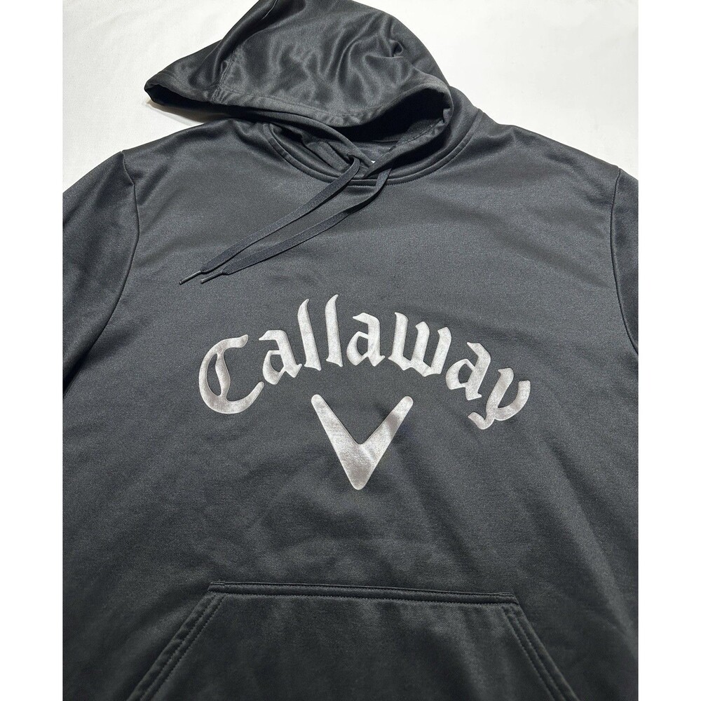 Callaway Hoodie Mens Size Medium Sweatshirt Spellout Logo Golf Pullover Hood - Picture 2 of 9